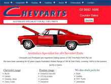 Tablet Screenshot of chevparts.com.au